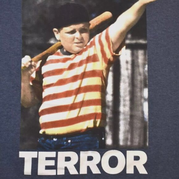 The Sandlot Mens Ham Porter The Titan of Terror Pointing Funny Shirt New 2XL - Picture 2 of 4